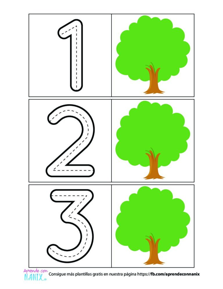 Plantilla del Árbol para contar