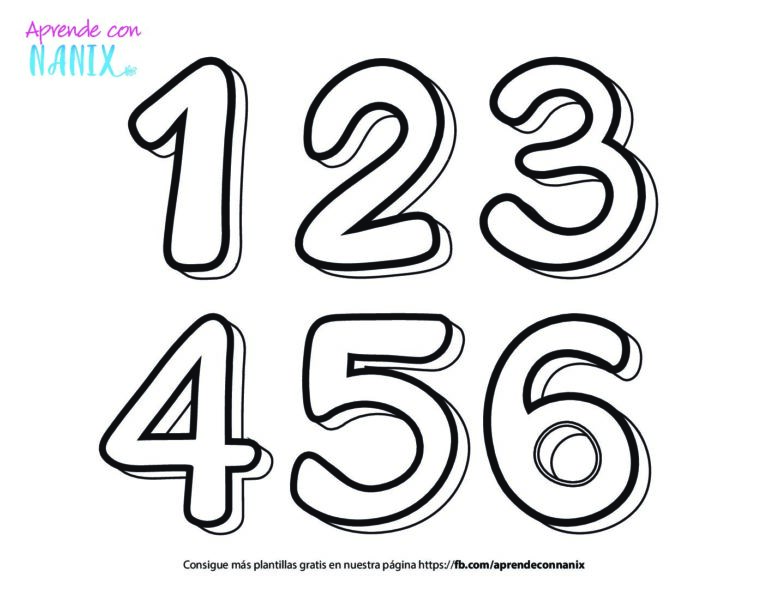 Plantilla Números con Trazos
