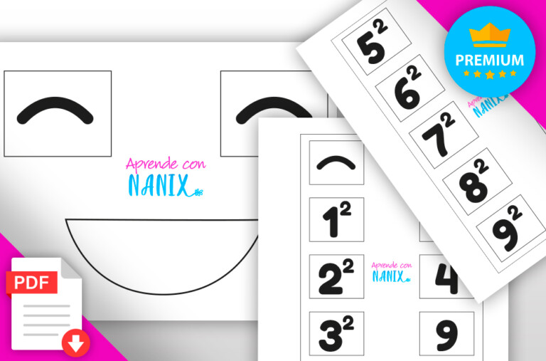 Plantilla Robot de Exponentes