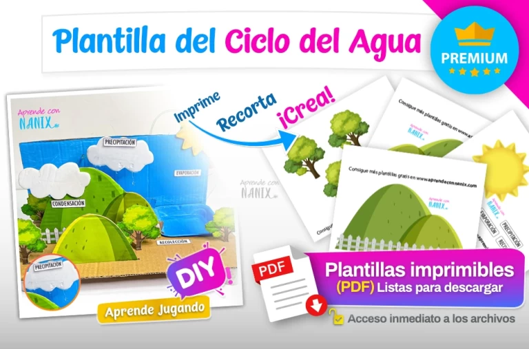 Plantilla Maqueta del Ciclo del Agua