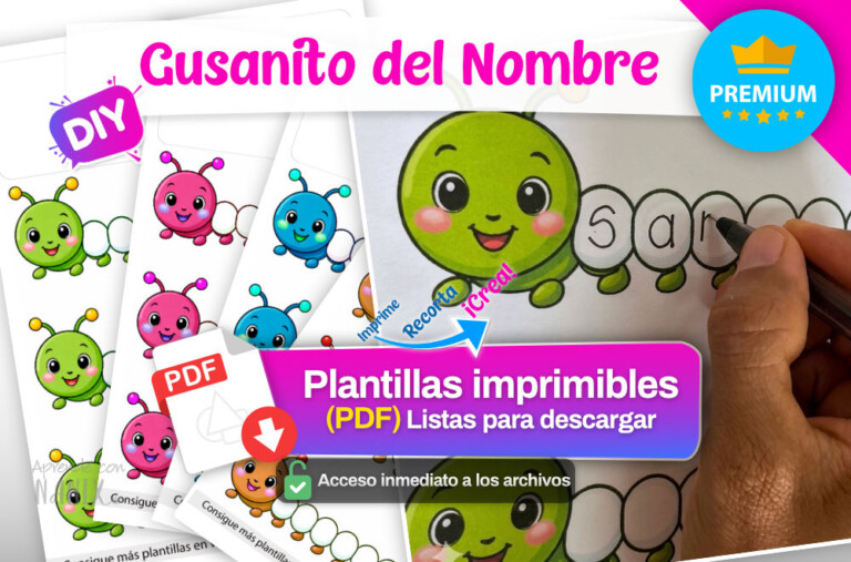 Plantilla Gusanito del Nombre