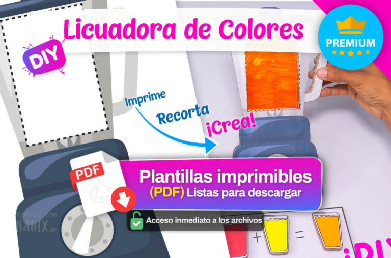 Plantilla de Licuadora de Colores